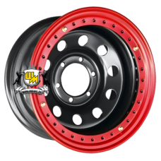 Off-Road Wheels 8x16/6x139,7 ET-19 D110 Тойота Ниссан с бедлоком (красный) черный