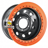 Off-Road Wheels 8x16/5x150 ET-3 D113 Тойота Ленд Крузер 100 черный с бедлоком (оранжевый)