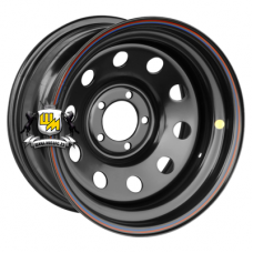 Off-Road Wheels 8x16/6x114,3 ET-19 D84 Jeep черный с бедлоком (красный)