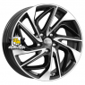 K&K 7x18/5x114,3 ET38 D67,1 КС883 Алмаз черный SK