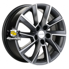 Khomen Wheels 6x15/5x105 ET39 D56,6 KHW1507 (Aveo) Gray-FP Khomen Wheels 6x15/5x105 ET39 D56,6 KHW1507 (Aveo) Gray-FP