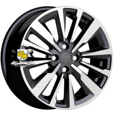 K&K 6,5x16/4x100 ET41 D60,1 Эрман (КС997) Алмаз черный K&K 6,5x16/4x100 ET41 D60,1 Эрман (КС997) Алмаз черный