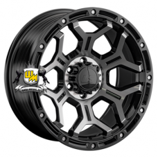 LS FlowForming 9x18/6x139,7 ET25 D106,1 RC68 BKF (конус, Колпак+лого)