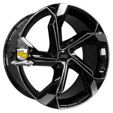 Hengde 9x20/5x112 ET37 D66,45 5108 Clear powder gloss black machined face (HNGD)